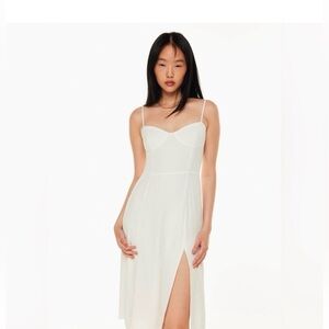 Sunday Best Violi Midi Spaghetti Strap Dress light birch color